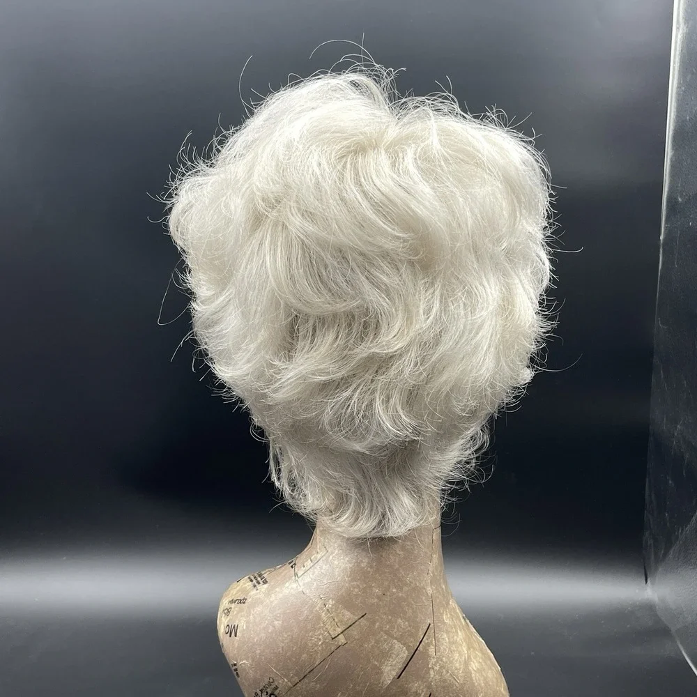 Gabor Flexlite Short‎ Layered Platinum Blonde Wig Monofilament Cap Wig